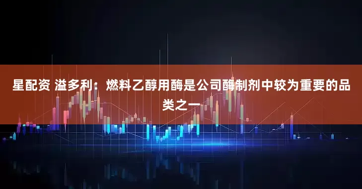 星配资 溢多利:燃料乙醇用酶是公司酶制剂中较为重要的品类之一